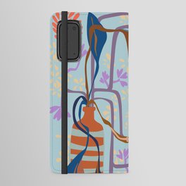 Wild flowers at home soft chalky tones Android Wallet Case