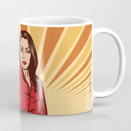 woman punching - pop art design Coffee Mug | Pop Art 