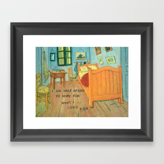 i am half afraid to hope for what i long for Framed Art Print