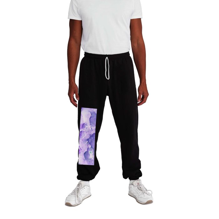 Touching Lavender Violet Watercolor Abstract #1 #painting #decor #art #society6 Sweatpants