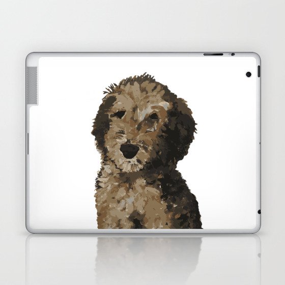 Bernadoodle Cute Fluffy -no background Laptop & iPad Skin