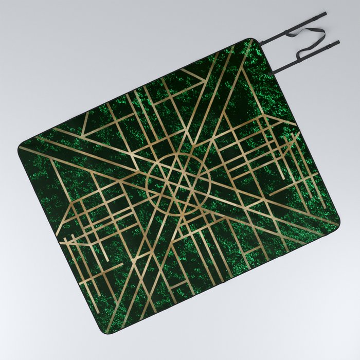 Art Deco design - velvet geo VII Picnic Blanket