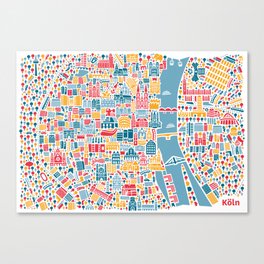 Cologne City Map Poster Canvas Print