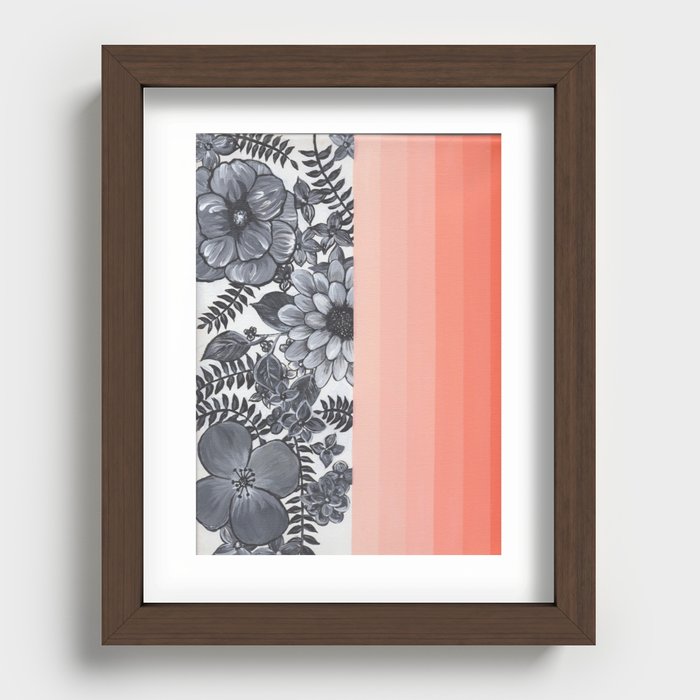 Floral Sorbet Recessed Framed Print