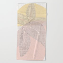 minimal floral Beach Towel