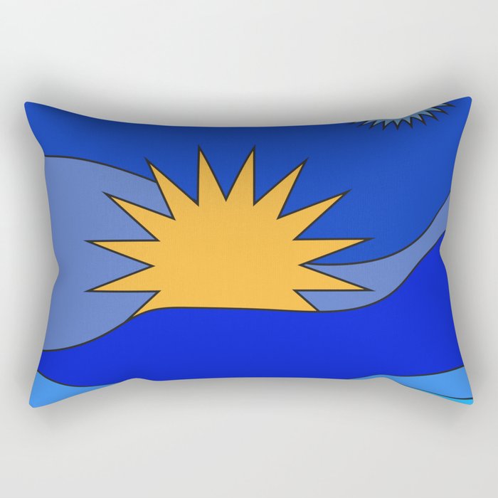 BLUE Sun Rectangular Pillow