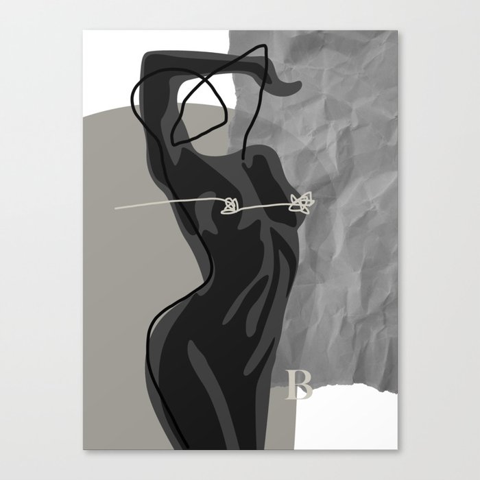 Nude In Shadow Canvas Print