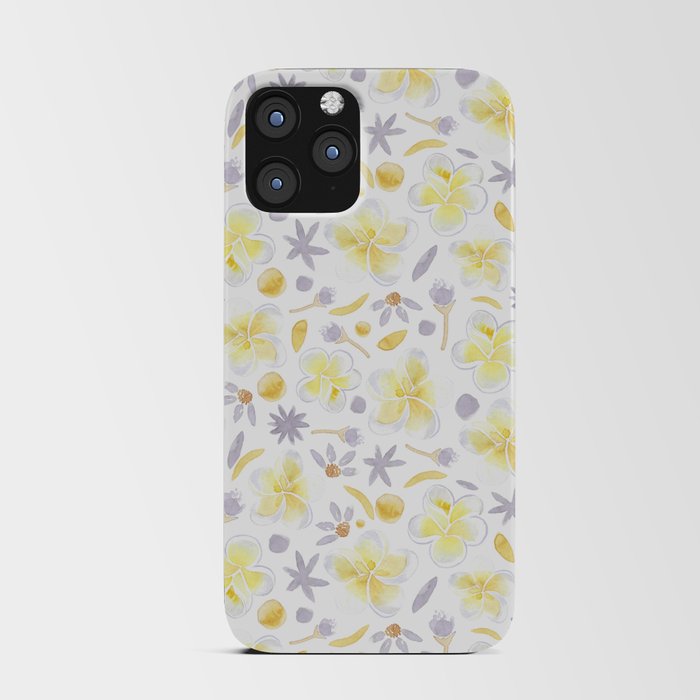 Frangipani (Yellow & White) iPhone Card Case