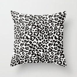 B&W Leopard Throw Pillow