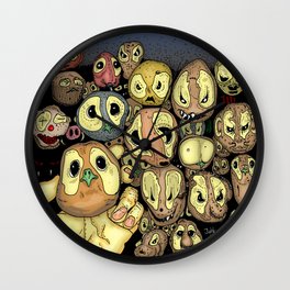 Potato animals Wall Clock