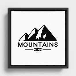 Mountains 2022, Hiking, Climbing. Framed Canvas