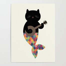 Black Meowmaid Poster