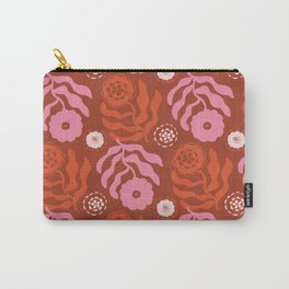 modflower pattern, clay + rose Carry-All Pouch