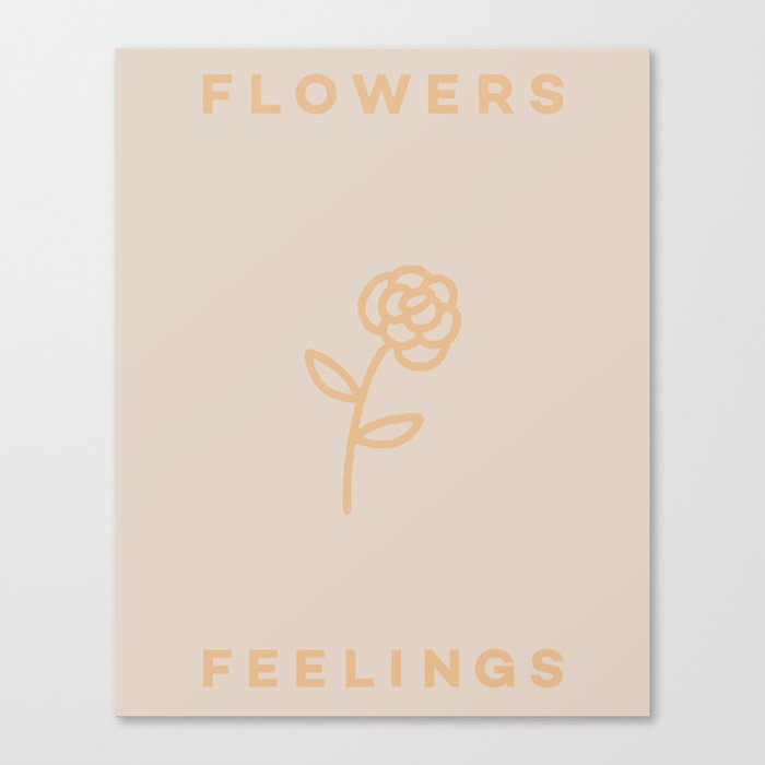 flowers feelings – peach Canvas Print