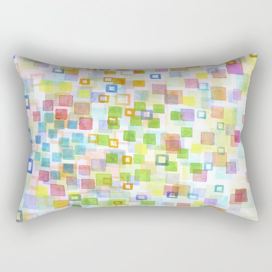 Raining Squares and Frames Rectangular Pillow