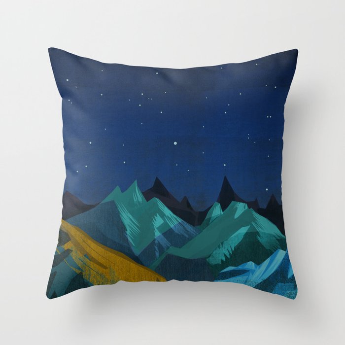 Blue Mountains Throw Pillow