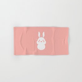 cute bunny with pink background Hand & Bath Towel