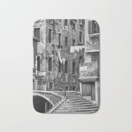 calle dei morti - the street of the dead, venice Bath Mat | Old, Sanpolo, Bridge, Buildings, City, Europe, Ancient, Black And White, Street, Venice 