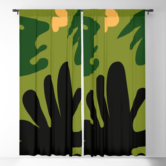 3  Matisse Cut Outs Inspired 220602 Abstract Shapes Organic Valourine Original Blackout Curtain