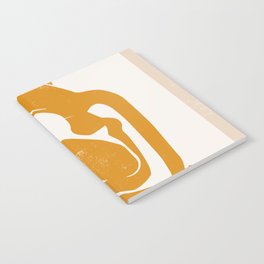 Female Matisse Print in Yellow with Beige background Notebook