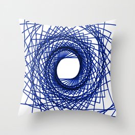 Abstract geometric pattern - blue Throw Pillow