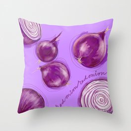 Purple Onion Throw Pillow
