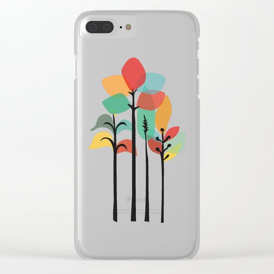 Tropical Groove Clear iPhone Case