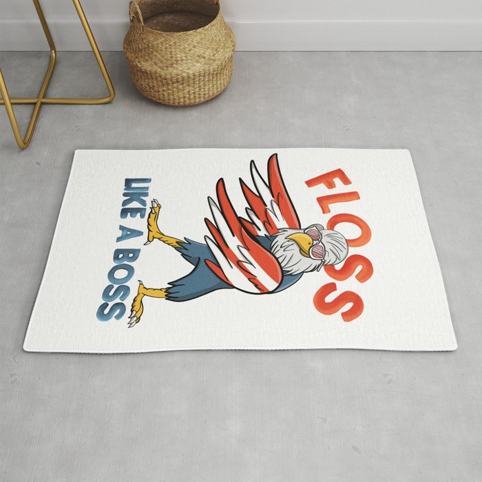 Fourth of July Floss Like A Boss American Flag Bald Eagle print