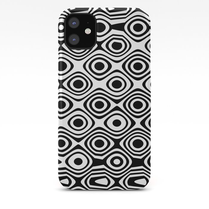Asymmetry Collection Abstract Black And White Circles Iphone Case
