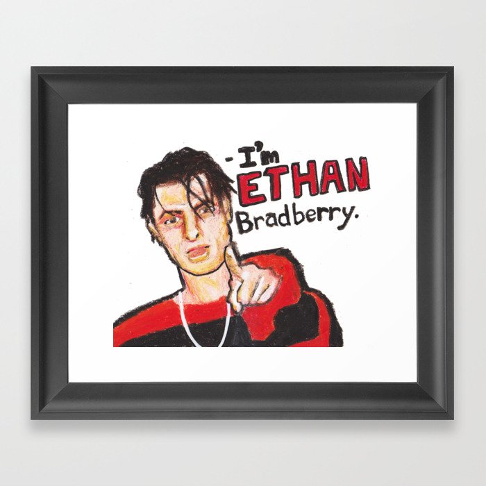 I M Ethan Bradberry H3h3 Meme In Oil Pastel Framed Art Print By Sebdraws Society6