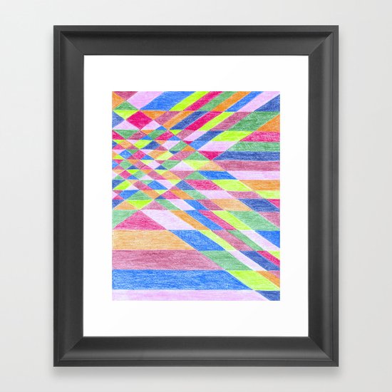 Color Grid Framed Art Print