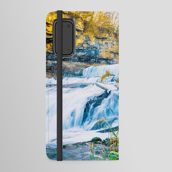 The Colorful Waterfall | Long Exposure Photography #2 Android Wallet Case