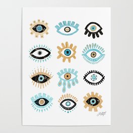Evil Eye Illustration Poster