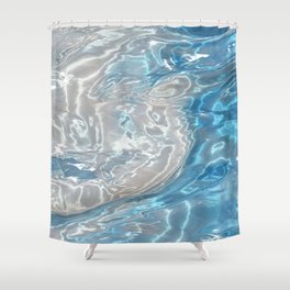 Water Blue Shower Curtain