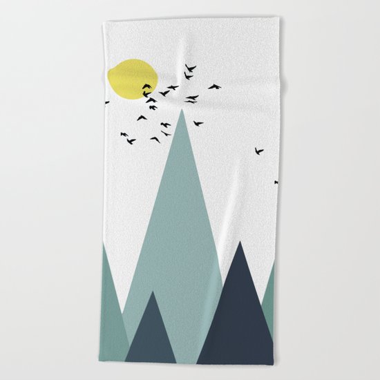 Morning birds Beach Towel