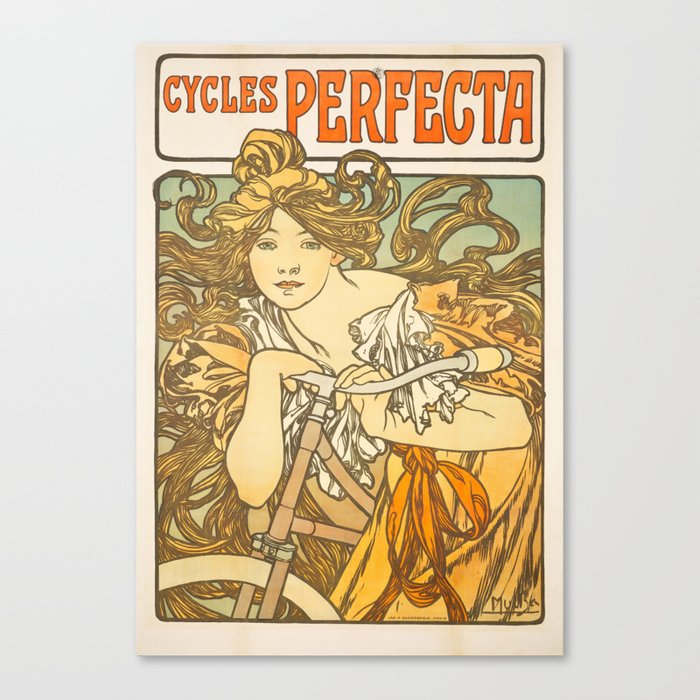 Cycles Perfecta (1897) - Alphonse Mucha Canvas Print