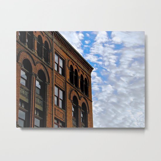 Corner of Main St. & Sky Metal Print