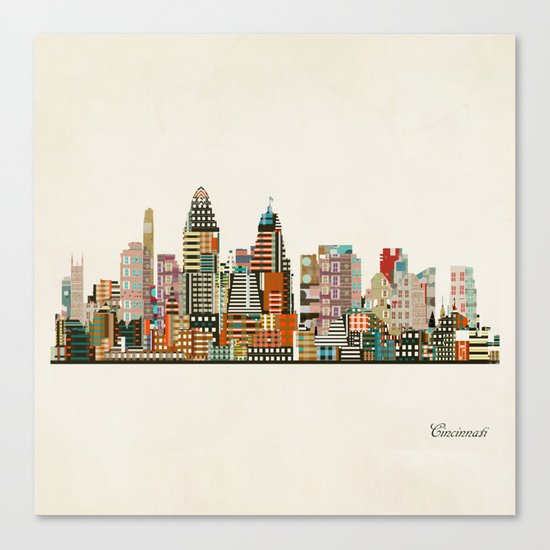 Cincinnati Ohio skyline Canvas Print