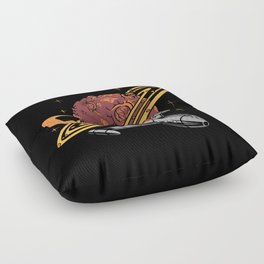 Cool Planet Spaceship Explorer Floor Pillow