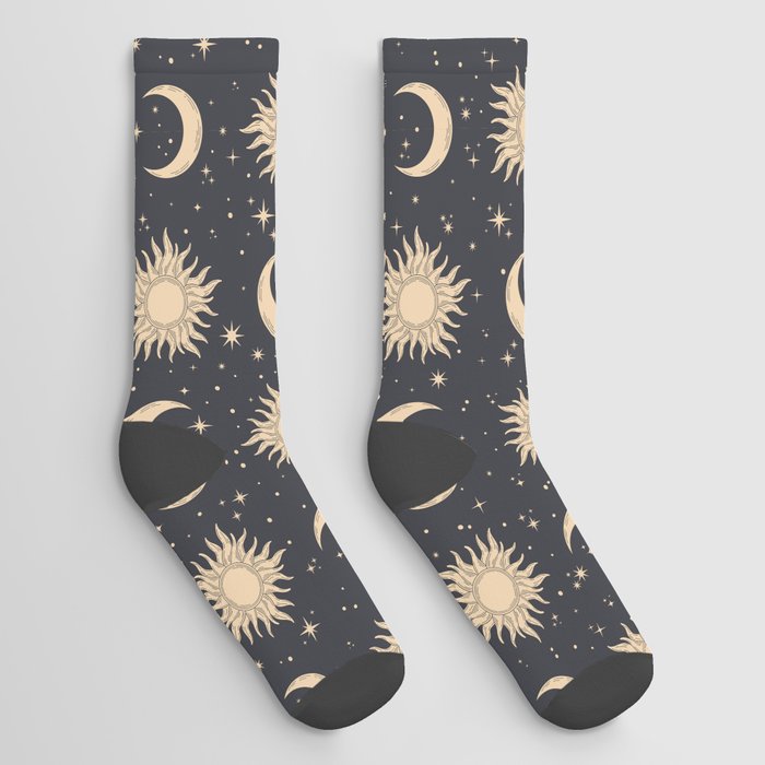 Sun and moon Socks