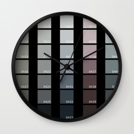Shades of Grey Pantone Wall Clock | Colorchart, Gray, Pantonechart, Color, Colours, Pattern, Colour, Shadesofgrey, Graphicdesign, Colourchart 