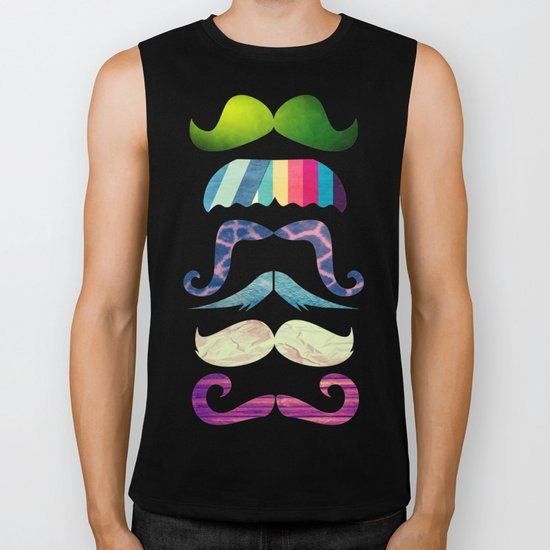 mustache BOOM Biker Tank