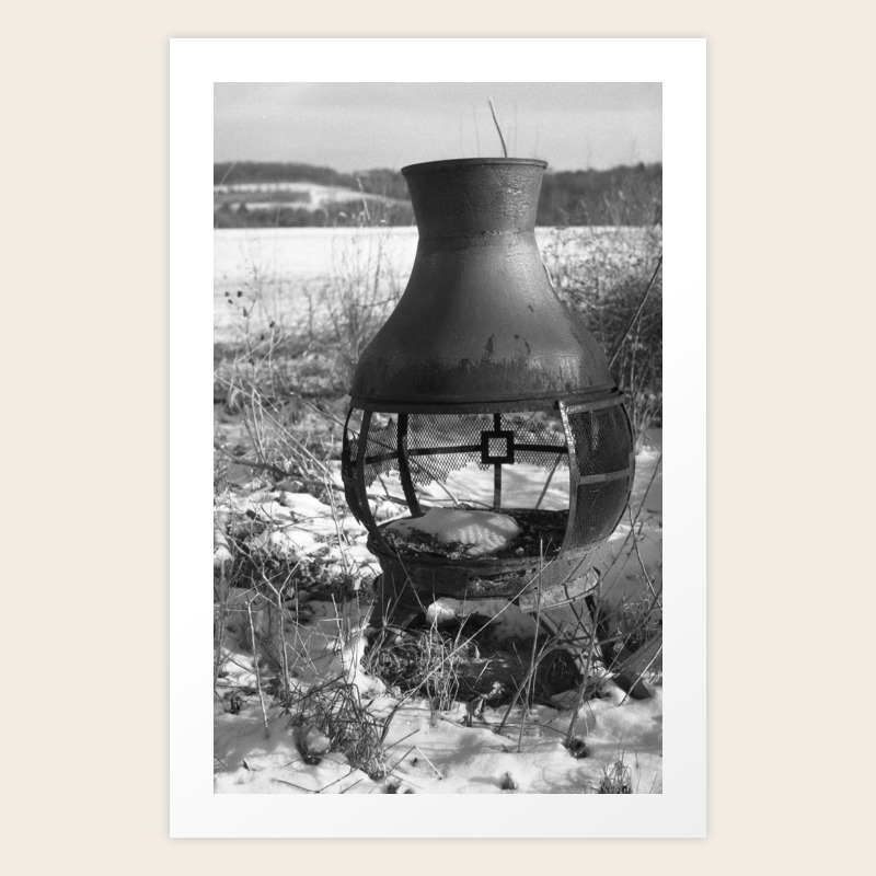 Snow Filled Fireplace Left To Rust Art Print By Photos4u Society6