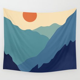 Mountains & River II Wall Tapestry