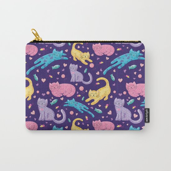 Playful Kittens Pattern Carry-All Pouch