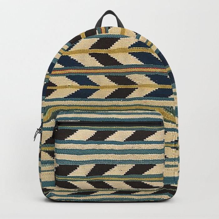 Southwest Style Saddle Blanket with Chevrons and Stripes Backpack