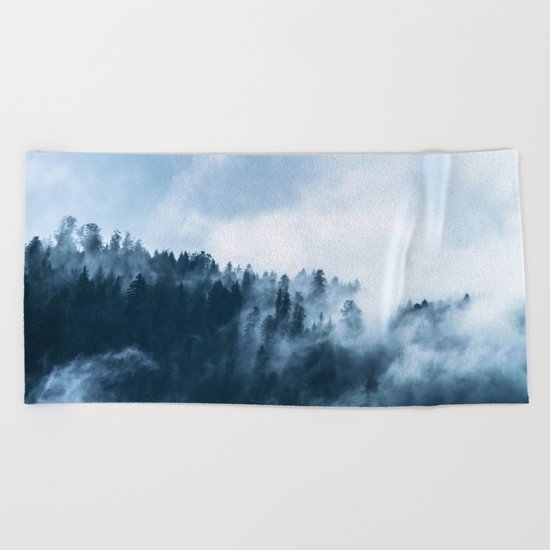 The Wilderness, Foggy Forest Beach Towel