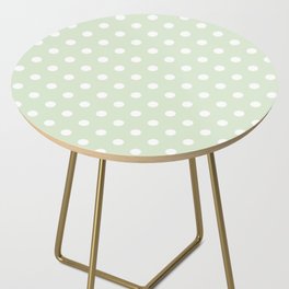 Classic Dotted Retro Polka Dot Dots in Green and White Color Side Table
