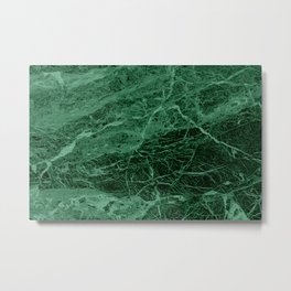 Dark emerald marble texture Metal Print