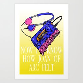 Now I Know How Joan of Arc Felt Art Print | Tapes, 1980S, 80S, Retro, Music, Thesmiths, Lyrics, Illustration, Graphicdesign, Walkman 
